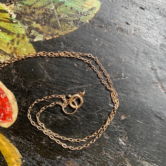 🌹Vintage Solid 14k stamped Rose Bud LOVE Necklace🌹Substantial size lettering🌹 - Picture 9 of 10